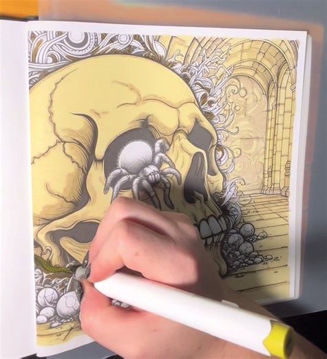 Almost done#fantasy #fyp #skull #art #skullart | art