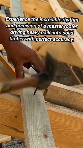 Master Roofer's Incredible Hammering Speed! 🔨