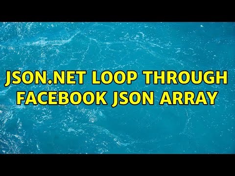 JSON.net loop through facebook json array