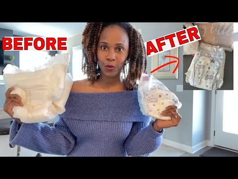 How To Convert An ADULT DIAPER Into A BABY DIAPER?| ADULT DIAPER with LUVS FRONT DESIGN!