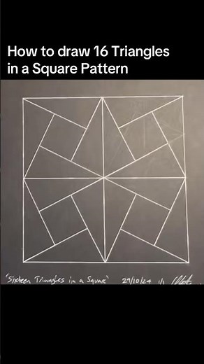 How to draw 16 Triangles in a Square pattern