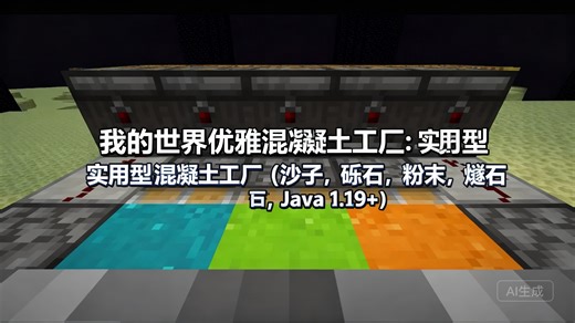 [中配]我的世界优雅混凝土工厂：实用型混凝土工厂（沙子，砾石，粉末，燧石，Java 1.19+） - ianxofour