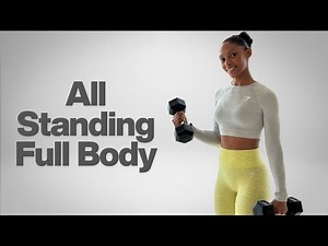 20 minute Full Body Dumbbell Workout | ALL STANDING EXERCISES | Muscle, Strength & Tone 🔥
