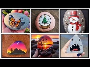 "40 Easy Stone Craft Ideas for Beginners / DIY Stone Art / Transform Rocks into Stunning Home Decor