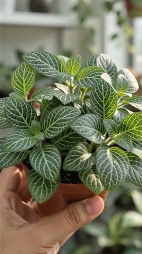 Incredible beauty in a small pot! 🌿 Fittonia indoor plant #Fittonia #IndoorPlants #PlantDecor