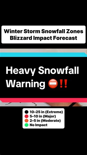 Winter storm Snowfall Zones blizzard impact Forecast #usa🇺🇸 #map #states #iran #snowfall