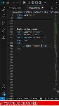 "#IMPLICIT TAG NAMES WITH #EMMET ABBREVIATION"