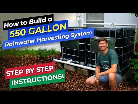 How to Build a 550 Gallon IBC Tote Rainwater Harvesting System