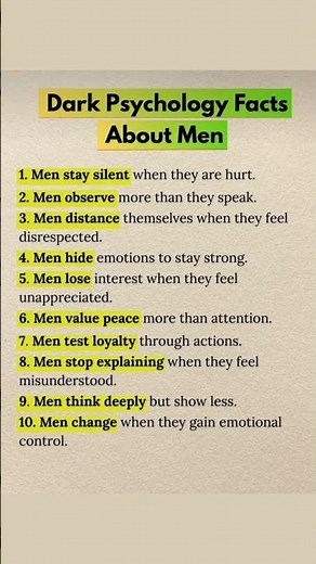 Shocking Psychology Facts About Men