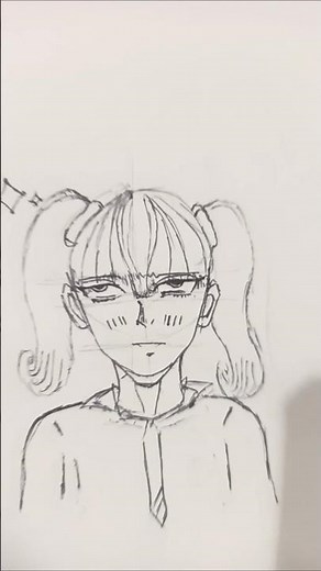Shy anime girl with a soft blush 💙✨ How Beautiful is she?