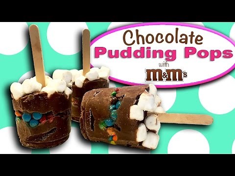 Chocolate Pudding Popsicles with M&M's!