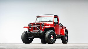 1955 Willys Jeep Pickup With JK Wrangler Chassis Rocks Supercharged V6 Engine