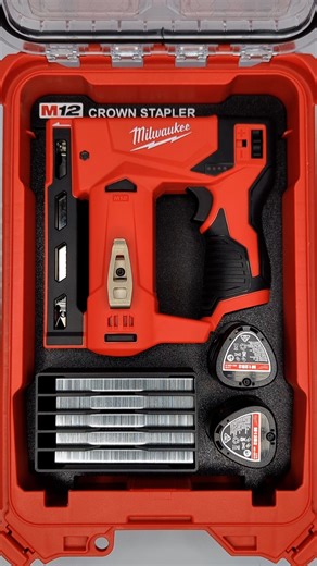 M12 Crown Stapler Insert Label Included | Uptool