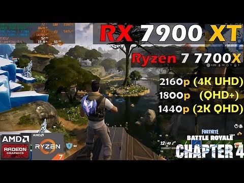 RX 7900 XT Fortnite Benchmarks: 1440p & 4K at the best settings | AMD Ryzen 7 7700X Radeon Graphics