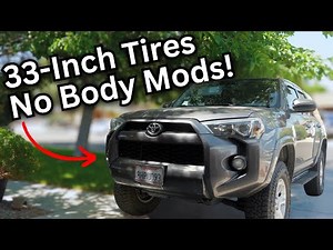Fitting 33-Inch tires on 5th gen 4runner Without Body Modifications!