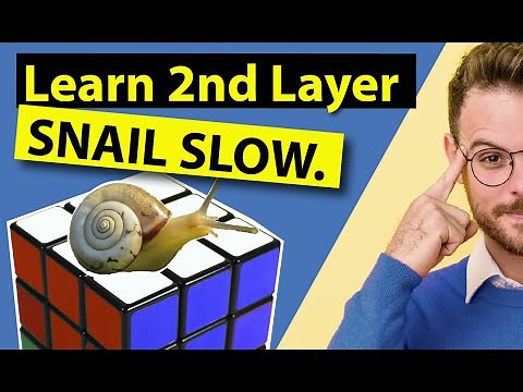 Solve 2nd Layer SLOW | Rubik's Cube Guide for Beginners | Part I