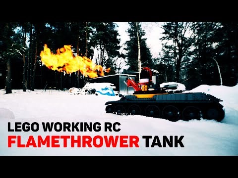 LEGO Working RC Flamethrower Tank