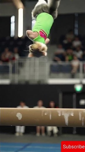 Fluffy Gymnast Cat Steals the Show | Cute Feline Nails the Beam Routine