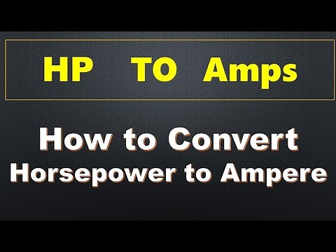 how to convert horsepower to amps or hp to amp
