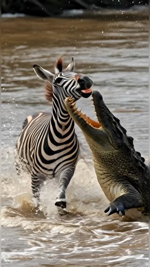 Zebra vs Crocodile: A Deadly Mistake at the River | Wildlife Nature TV 🐊🦓