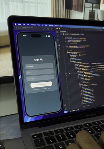 Cool Sign Up Screen UI Design Using Flutter