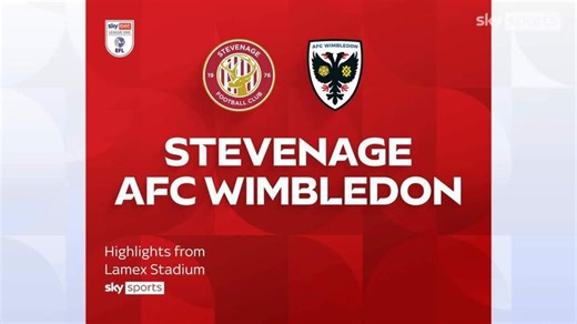 Stevenage 1-0 AFC Wimbledon | League One highlights