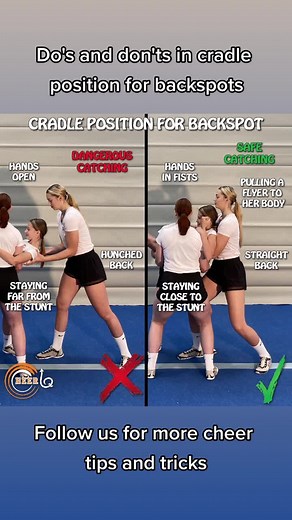 HOW TO: do's and don'ts in cradle position for backspots. #cheerbackspot #cheerdocumentary #cheertip #cheertiktok #cheertiktoks #cheertips #cheerlife
