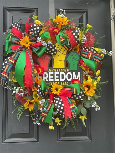 Juneteenth Wreath Freedom Theme - Etsy