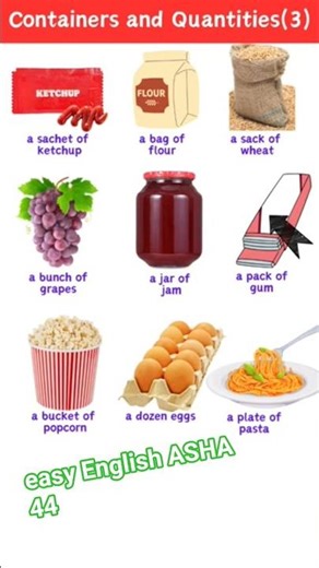 Daily Containers & Quantity Vocabulary#shortvideo #englishlearning #shorts#english