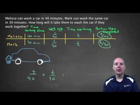 Rational Equation Application - Work Rate Problem