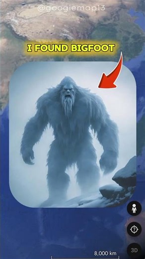🤯 I found bigfoot on Google maps 🌎 😱#googlemap13