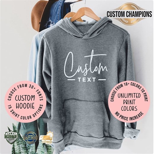 Custom Hoodie, Personalized Design/logo Hoodie, Custom Unisex Hoodie, Custom Printed Hoodie, Custom Apparel, Custom Pullover, Custom Hoody - Etsy