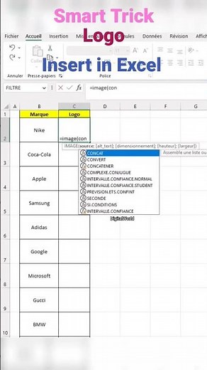 Insert Brand logo from web in Excel #shorts #exceltips #logo