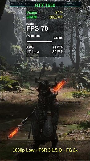 Black Myth: Wukong on GTX 1650 - FSR 3.1 4x Multi Frame Generation MOD