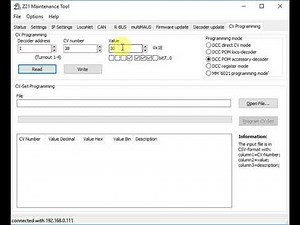 Programming ESU switchpilot Servo with Z21 maintenance tool