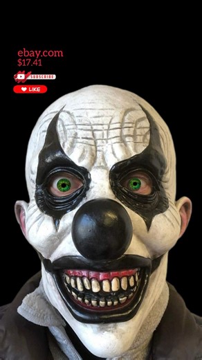 Scary Clown Mask Halloween Latex Bald Head Evil Clowns Horror Costume Masks #joker #scary #ghost