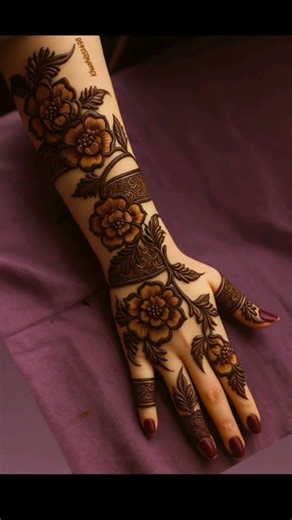 Rose Flower Pattern, easy way to make ♥️/ Mehndi designs #likeandsubscribe #mehndi #comment #henna