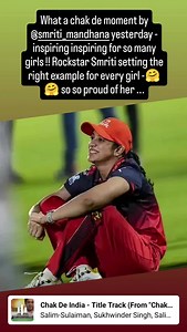 What a true role model for every girl in India - @smriti_mandhana and @jemimahrodrigues !! After so much to have gone through in personal life , yesterday had grit, determination , true friendship and sportsmanship and rise of a champion !! Reminded of Chak De movie - real chak de movie story where a girl decided to follow her dreams and show the world that she is complete in herself and requires no validation !!! Hats off to such amazing parents to have raised such wonderful human beings who sh