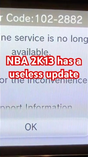 NBA 2K13 has a useless update #wiiu #shorts