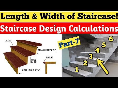 How to calculate Length & Width Of Staircase – Design of Staircase
