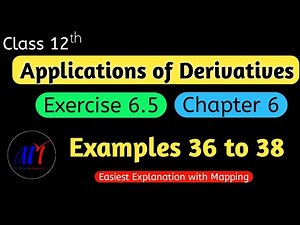Chapter 6 Exercise 6.5 (Examples 36 to 38) Application of Derivatives Class 12 Maths|NCERT Solution