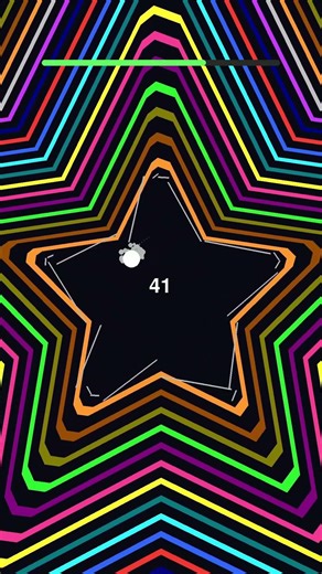 Will the Ball Escape 67 Stars in 30 Seconds? #satisfying #ball #bounce #bouncingball #adhd