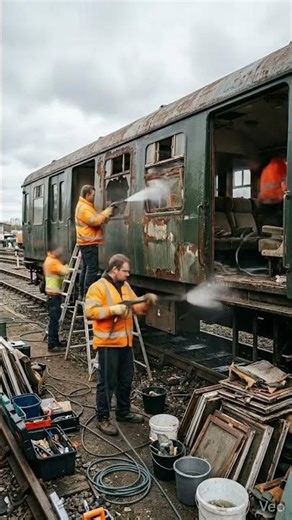 Don't Miss Out on This AMAZING Train Makeover Abandoned Train Restoration man city vs real madrid