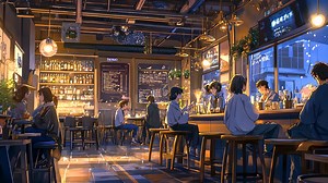 Anime, Bar, Cafe. Free Stock Video