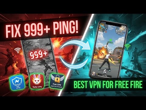 Top 3 Best VPN for Garena Free Fire 🔥 Fix High Ping & Lag Problems | Best Gaming VPN 2026