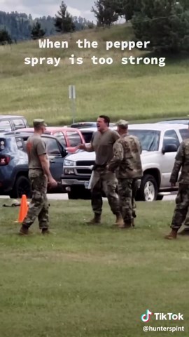 Pepper spray training #military #mp #militarypolice #pepperspray