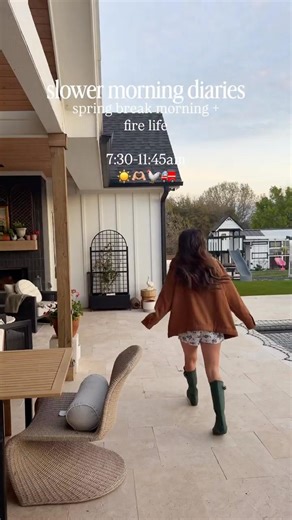 Spring break morning solo and visiting daddy at the fire station #slowliving