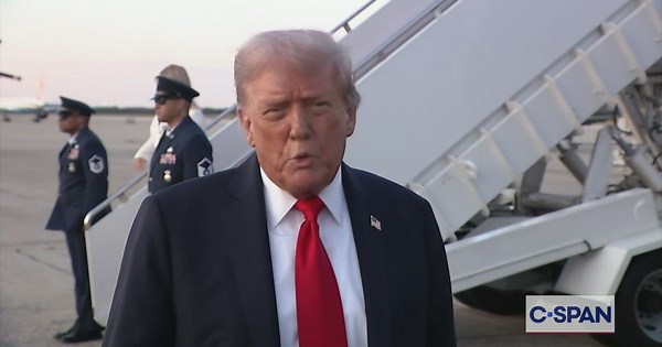 President Trump Speaks to Reporters Upon Return from U.S. Open Men's Final