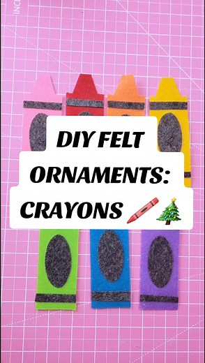 These ornaments are so simple to make! Next I want to make Sesame street ornaments for his tree 💕🎄🤶🏾 #diyornaments #colorcrew #feltornament #toddlerchristmas #toddlerchristmastree #crayons #diychristmas