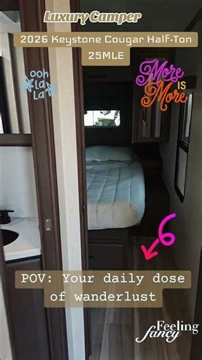 Luxury couples travel trailer! 2026 Keystone Cougar Half-Ton 25 MLE under 30 ft and under 7,000 lbs